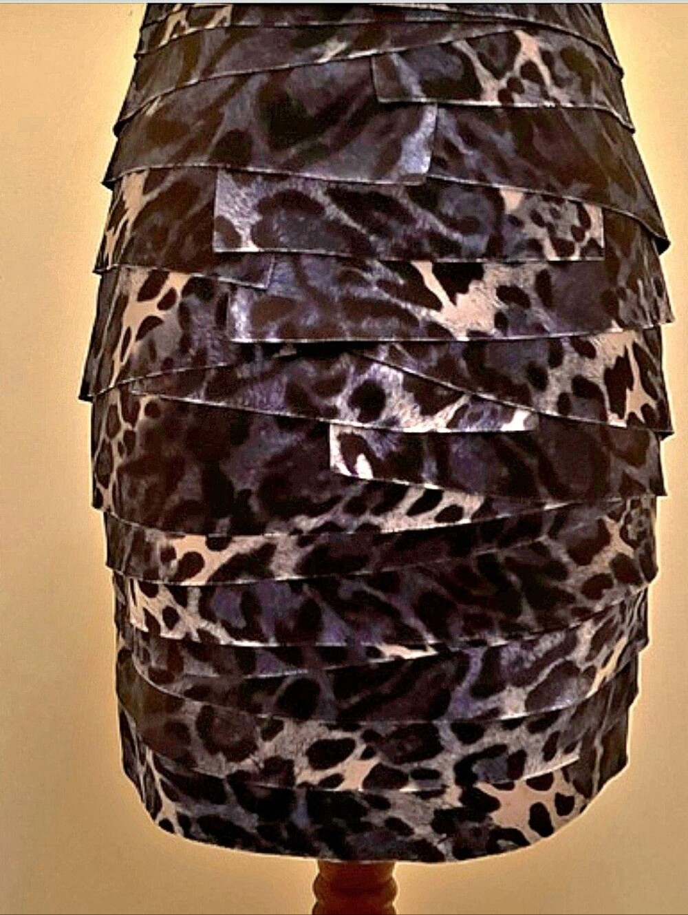 BEBE Silk Animal Print Mini Skirt